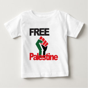 自由なパレスチナ- فلسطينعلم -パレスチナの旗 ベビーTシャツ
