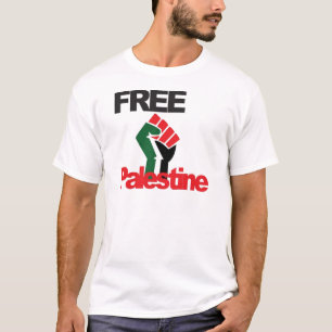 自由なパレスチナ- فلسطينعلم -パレスチナの旗 Tシャツ