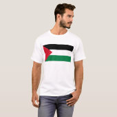 自由なパレスチナ-パレスチナの旗(علمفلسطين) Tシャツ (正面フル)