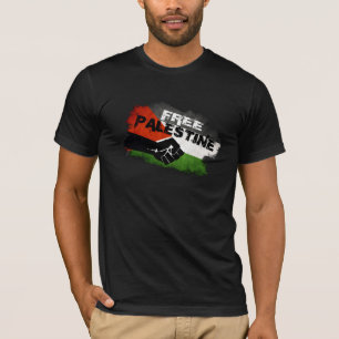 自由なパレスチナ-私達は存在しています(後部プリント) Tシャツ