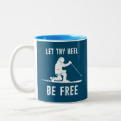 自由なヒールでテレマークスキーを楽しもう ツートーンマグカップ (左)