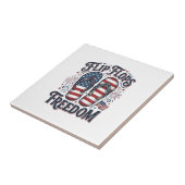 自由なビーチサンダルの愛国的な夏のTシャツデザイン_1 タイル (側面)
