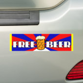 自由なビール バンパーステッカー (車上)