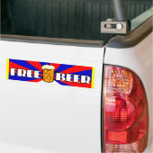自由なビール バンパーステッカー (トラック上)