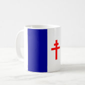 自由なフランス語は旗を強制します コーヒーマグカップ (正面左)