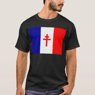 自由なフランス語は旗を強制します Tシャツ