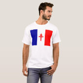 自由なフランス語は旗を強制します Tシャツ (正面フル)