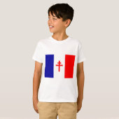 自由なフランス語は旗を強制します Tシャツ (正面フル)