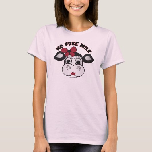 自由なミルク無し Tシャツ (正面)