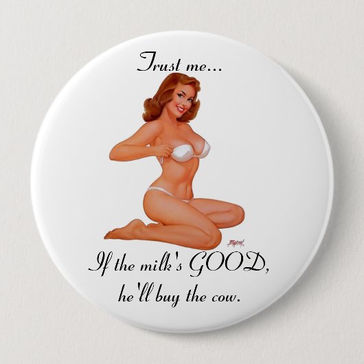 自由なミルク! 缶バッジ (正面)