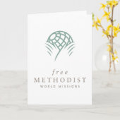 自由なメソジスト派の代表団のメッセージカード カード (黄色い花)