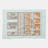 自由なモーメおもしろいス構造化リテラシー キッチンタオル (横)