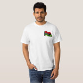 自由なリビア-独立Tシャツのリビアの旗 Tシャツ (正面フル)