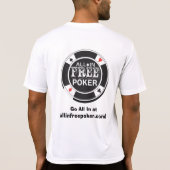 自由なロゴ、allinfreepoker.comのすべて tシャツ (裏面)