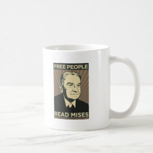 自由な人々の読書Mises コーヒーマグカップ
