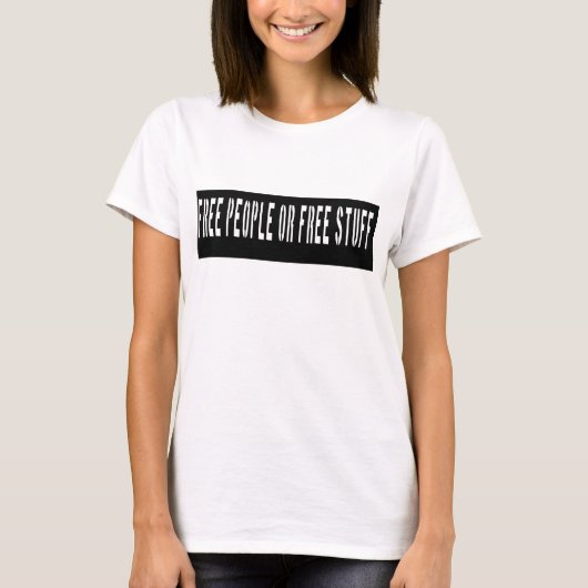 自由な人々はまたは自由にステンシルを詰めます Tシャツ (正面)