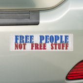 自由な人々は物を放しません バンパーステッカー (On Car)