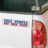 自由な人々は物を放しません バンパーステッカー (On Truck)