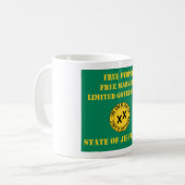 自由な人々、フリーマーケット及び限られた政府 コーヒーマグカップ (正面左)