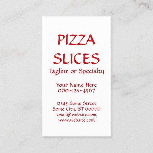 自由な切れのピザクーポン 割引カード (裏面)