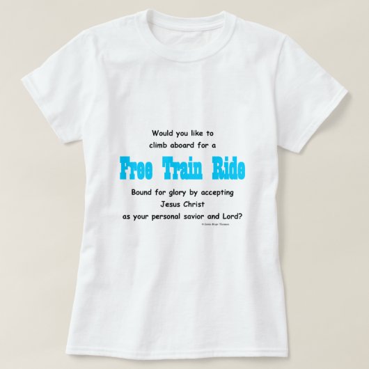 自由な列車の乗車 Tシャツ (デザイン正面)