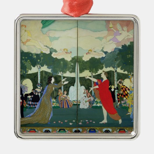 「自由な劇場」のためのカーテンのデザイン メタルオーナメント (正面)