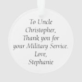 自由な勇敢な愛国心のあるアメリカ国旗の地カスタム域 オーナメント (裏面)