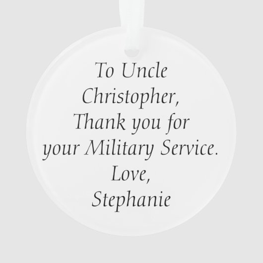 自由な勇敢な愛国心のあるアメリカ国旗の地カスタム域 オーナメント (裏面)