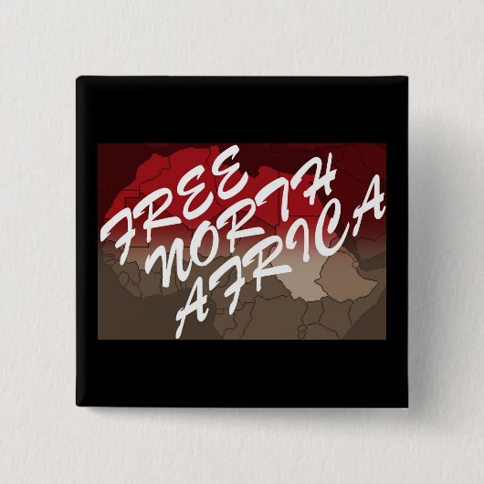 自由な北アフリカ 缶バッジ (正面)