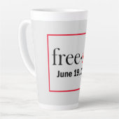 自由な十二月記念 カフェラテマグ (左アングル)