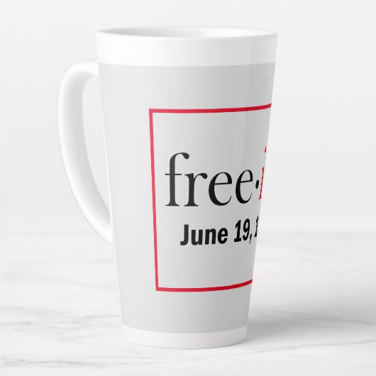 自由な十二月記念 カフェラテマグ (左アングル)