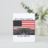 自由な国だから自由に行動する。 ポストカード (スタンド正面)