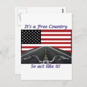 自由な国だから自由に行動する。 ポストカード (正面/裏面)