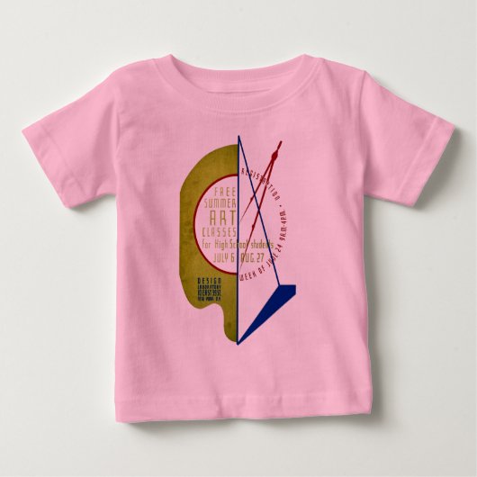 自由な夏の美術教室- WPAポスター- ベビーTシャツ (正面)