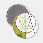 自由な夏の美術教室- WPAポスター- マグネット (正面/裏面)