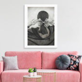 自由な女の子は振り返らない。 キャンバスプリント (インサイチュ (リビング))