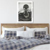 自由な女の子は振り返らない。 キャンバスプリント (インサイチュ (寝室))