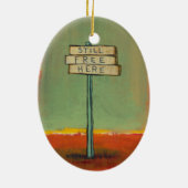 自由な思想家の自由主義的な自由の印の絵画の芸術 セラミックオーナメント (裏面)