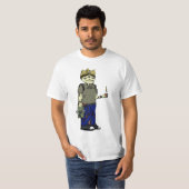 自由な思想家をテキストカラー制しないで下さい Tシャツ (正面フル)