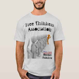 自由な思想家連合の人のTシャツ(灰色) Tシャツ