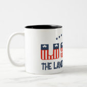 自由な愛国的なマグカップの国 ツートーンマグカップ (左)