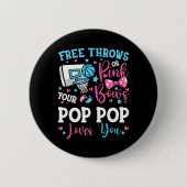 自由な投げまたはピンクの弓ポップ・アートのがポップ・アートのあなたを性別 缶バッジ (正面)