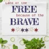 自由な掩蔽壕の愛国的土地 キッチンタオル (折り畳み)