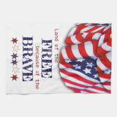 自由な掩蔽壕の愛国的土地 キッチンタオル (横)