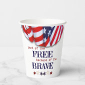 自由な掩蔽壕の愛国的土地 紙コップ (裏面)