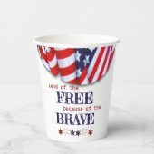 自由な掩蔽壕の愛国的土地 紙コップ (正面)