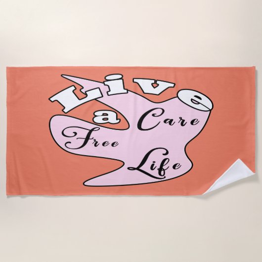 自由な気に生活のビーチタオルを持つ ビーチタオル (正面)