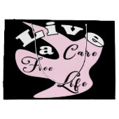 自由な気に生活を送る大抱き枕 ラージペーパーバッグ (裏面)