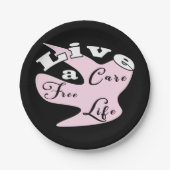 自由な気に生活を送る ペーパープレート (正面)