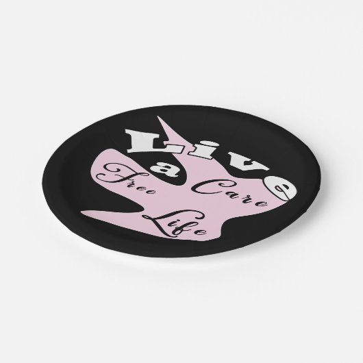 自由な気に生活を送る ペーパープレート (アングル)